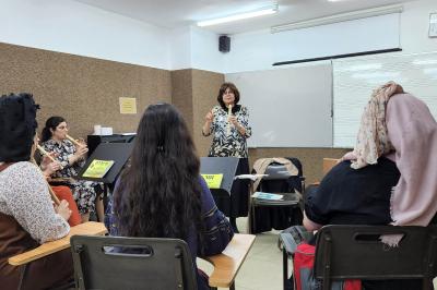 כיתת אומן בחלילית של רונה אפשטיין לסטודנטיות שנה א